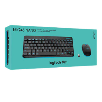 罗技（Logitech）无线键鼠套装MK245 Nano 电脑台式机笔记本 迷你 企采版-黑色