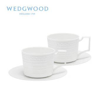 WEDGWOOD威基伍德 意大利浮雕 单人杯碟套组220ml 骨瓷欧式下午茶咖啡具