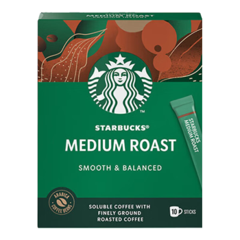 星巴克（Starbucks）精品速溶黑咖啡美式 进口无蔗糖添加纯粉免煮 中度烘焙 23g 10条