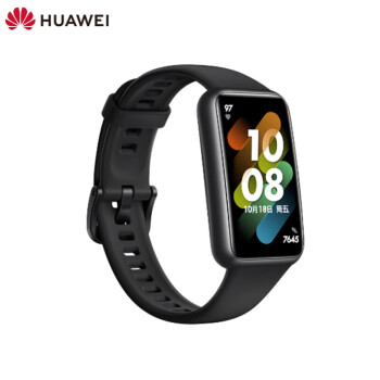 华为(HUAWEI)9.99毫米轻薄设计 血氧自动检测 两周长续航 运动手环 智能手环 华为手环7标准版 曜石黑