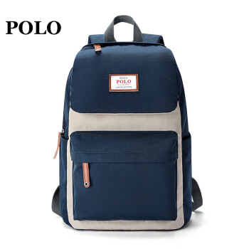 POLO双肩包 时尚韩版书包 14英寸电脑包大容量潮流背包 091601