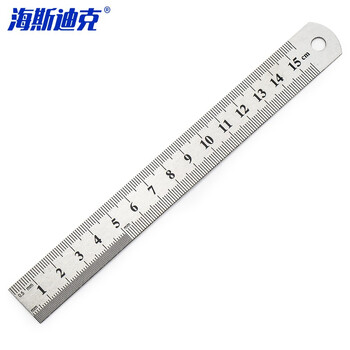 海斯迪克 gnjz-821 不锈钢直尺 公制刻度尺 测量绘图刻度尺子 15cm 10