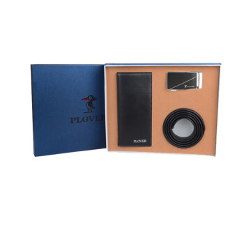 PLOVER 皮带礼盒 GD820004-2A钱夹皮带两件套礼盒 黑色  XB