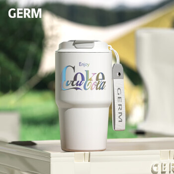 格沵（germ）咖啡杯 可口可乐联名 便携美式随行杯 车载保温杯 590ML 极光白