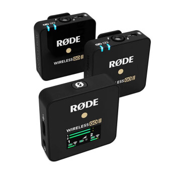 RODE 罗德 Wireless Go II无线领夹麦克风一拖二 直播录音视频VLOG单反相机收音话筒（苹果线+安卓线）