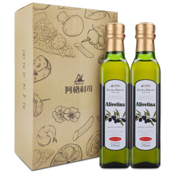 阿格利司（AGRIC）特级初榨橄榄油250ml×2瓶盒装组合 西班牙进口小瓶装食用油（新老包装随机发货）
