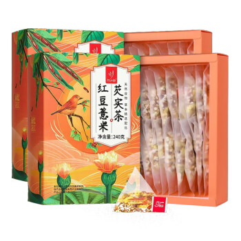 忆江南红豆薏米芡实茯苓茶240g*2盒 独立包装 薏仁芡实花茶茶包