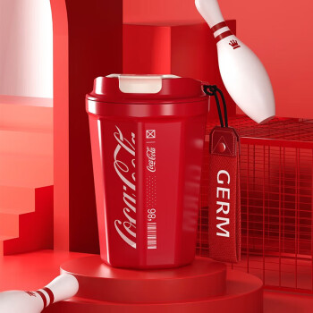 格沵（germ）可口可乐联名款菱形咖啡杯(390mL) GPS-2124VP-CCR(红)