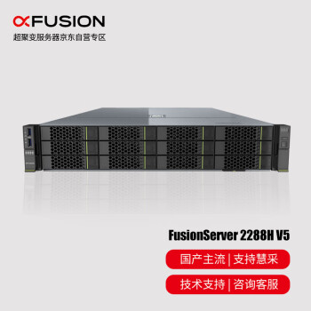 超聚变 2288HV5服务器 (双颗金牌6248R/48核3.0GHz/512G内存/2块960G SSD+8块2.4T SAS/RAID1+5/双电) 2U