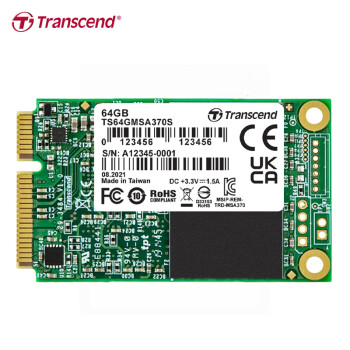 创见（Transcend）64G SSD固态硬盘 MSA370S系列 MLC颗粒 mSATA3.0接口 台式机笔记本硬盘 （TS64GMSA370S）