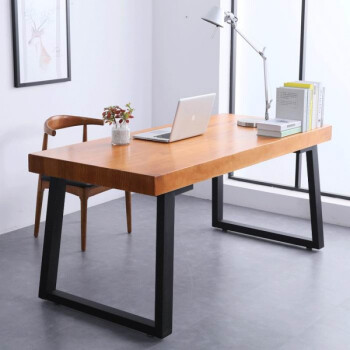 简约现代实木电脑桌台式家用简易办公桌书桌桌子写字台书法桌禾辉 200