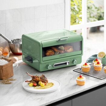 摩飞电器（Morphyrichards）电烤箱家用小型烘焙煎烤一体多功能烤箱 MR8800清新绿 企业采购