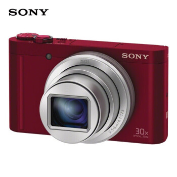 索尼（SONY） DSC-WX500 数码旅拍相机 30倍光学变焦 Wi-Fi分享约1820万有效像素180度可转屏 官方标配 红色