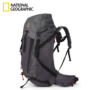 国家地理National Geographic登山包男户外防泼水双肩包大容量45L升背囊旅行背包 黑色