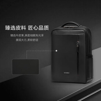 Samsonite/新秀丽双肩包男士电脑包商务简约时尚旅行背包 NP8 黑色