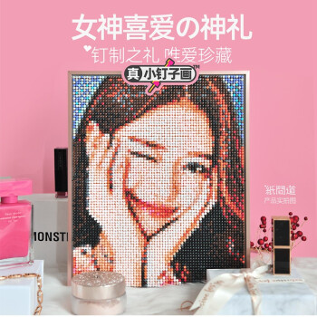 纸间道钉子画图钉画迷你钉diy手工定制作人像女朋友相片照片拼图礼物