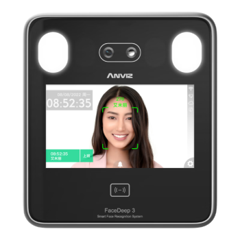 安威士（Anviz）人脸识别门禁一体机考勤打卡机手机app打卡远程开门AI算法识别200万高清双摄无缝对接企业微信V8