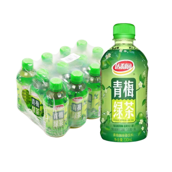 达利园网红青梅绿茶茶饮料330ml12瓶24瓶整箱装迷你小瓶冰饮品青梅