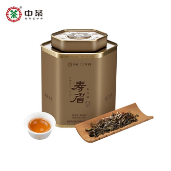 中茶茶叶 福鼎白茶 七年陈寿眉 守白系列罐装散茶100g