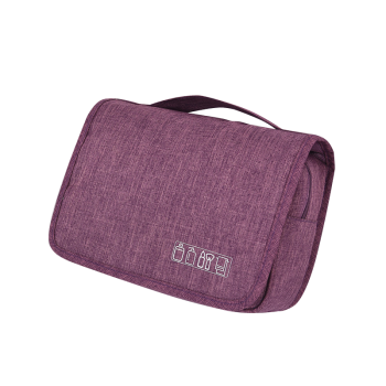 Viney旅行洗漱包便携化妆包大号大容量简约多功能收纳包出差旅行收纳袋(紫色)生日礼物