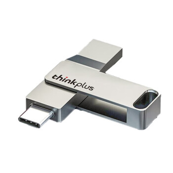 联想（Lenovo）ThinkPad USB-C&USB3.2双接口旋转闪存盘优盘 U盘 USB3.2 MU90-64G 银色