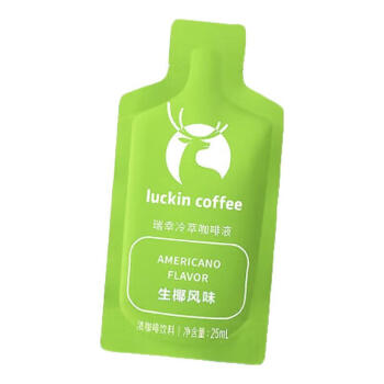 瑞幸咖啡（luckincoffee）冷萃咖啡液手冲黑咖啡速溶咖啡液生椰风味25ml*9条/盒*4盒RX0032 