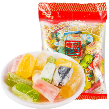 圣福记 高粱饴拉丝软糖水果味500g正宗山东特产糖果喜糖零食