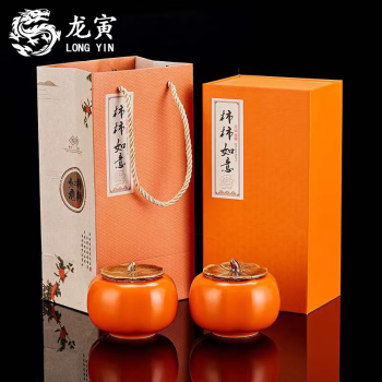 龙寅茶叶罐茶具陶瓷家用汝窑茶罐密封储物大容量醒茶罐茶具配件
