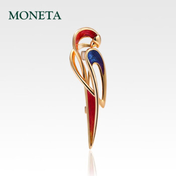 moneta墨涅塔YINGMO奢侈品明星同款胸针铜镀金珐琅送男女友节日礼物