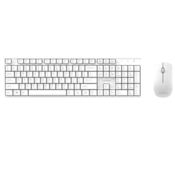 联想（Lenovo）无线键盘鼠标套装 无线键鼠套装 办公鼠标键盘套装 MK23白色 电脑键盘笔记本键盘 