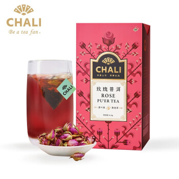 Chali 普洱玫瑰花茶54g(18包)*2盒 花草茶 独立茶包茶叶 办公室下午茶