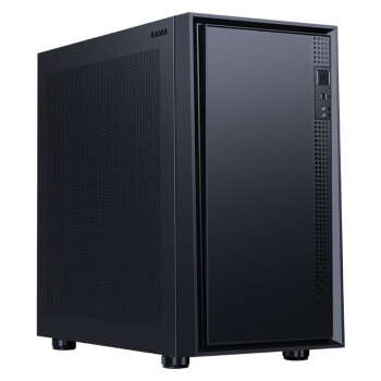 先马（SAMA）平头哥M2 Air 黑色 台式电脑桌面小机箱 标配Type-C/双U3/左侧网孔散热/支持M-ATX主板、240水冷