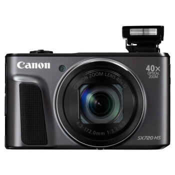 佳能（Canon）PowerShot SX720 HS 数码相机 2030万像素 40倍光变 24mm超广角 黑色