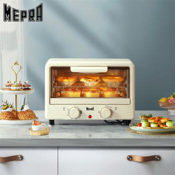 MEPRA 家用多功能12L电烤箱独立控温 M-EK10