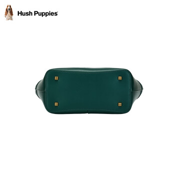 暇步士（Hush Puppies）手提包女优雅可爱包包女包品牌小狗刺绣款单肩包 绿色