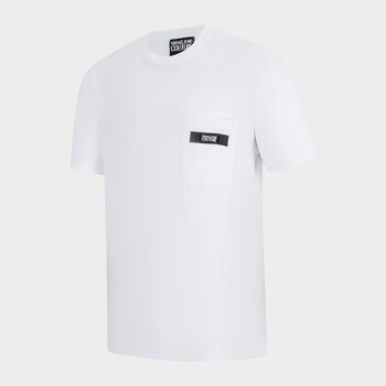 范思哲Versace Jeans Couture男装24春夏男士LOGO标签短袖T恤 白色 S
