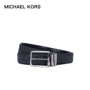 迈克.科尔斯（MICHAEL KORS）礼物MK男士腰带BELT老花针扣皮带 34MM 黑色