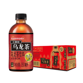 三得利 无糖乌龙茶饮料 大红袍350ml*15瓶整箱装