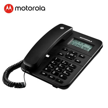 摩托罗拉（Motorola）电话机座机 固定电话 办公家用 免电池 免提 欧式时尚CT202C(黑色）