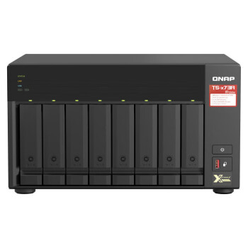 威联通（QNAP）TS-873A 八盘位桌面式nas网络存储服务器私有云存储磁盘阵列（含硬盘80T=16T*5）