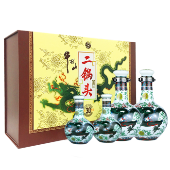 牛栏山珍品三十(30)青龙 清香型白酒 53度 500ml*2+125ml*2 礼盒装