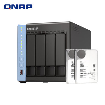 威联通（QNAP）TS-464C 宇宙魔方 四核心处理器网络存储服务器内置双M.2插槽NAS（含企业盘16T*2）