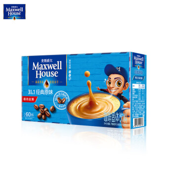 麦斯威尔（Maxwell House）原味速溶咖啡60条（780克/盒）（新老包装交替发货）