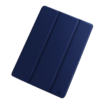 毕亚兹 适用2021年9/8/7代 ipad保护套 10.2英寸苹果平板电脑三折支架智能休眠防摔保护壳 PB179藏青蓝