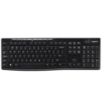 罗技 Logitech K270 无线键盘 全尺寸多媒体键盘 笔记本台式机家用商务办公键盘 黑色