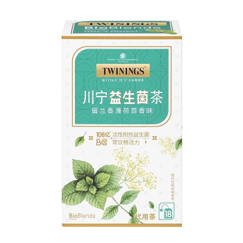 川宁（TWININGS）益生菌茶留兰香薄荷茴香味18袋*2g=36g