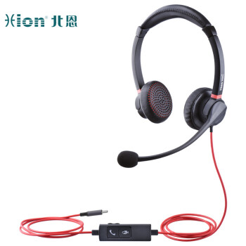 北恩（HION）H730D-C 双麦智能降噪耳麦 头戴式双耳客服中心在线教育培训耳麦 Type-C接口