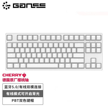 GANSS 迦斯 GS104D 87键 双模机械键盘  Cherry红轴 无光