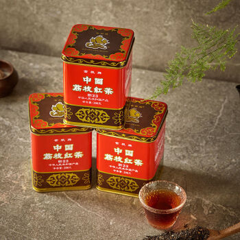 红茶广东荔枝味茶果味冷泡荔枝茶年货礼盒罐装200g中国荔枝红茶两罐装