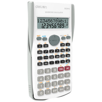 得力白色240种功能函数科学考试计算机/计算器D82MS（适用于初高中生）